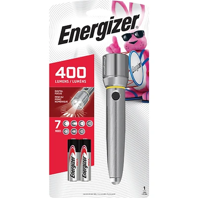 Energizer EPMZH21E LED Flashlight, 400 Lumens, AA Battery, Digital Focus