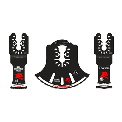 Diablo DOU3BS Bi-Metal Oscillating Tool Blade Set, Universal Fit, 3-Pc.