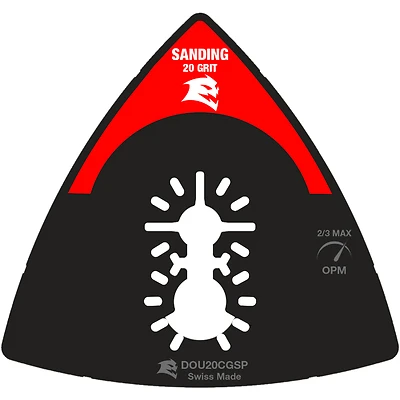 Diablo DOU20CGSP Carbide Grit Oscillating Tool Sanding Plate, 20 Grit, 3-1/2 In.