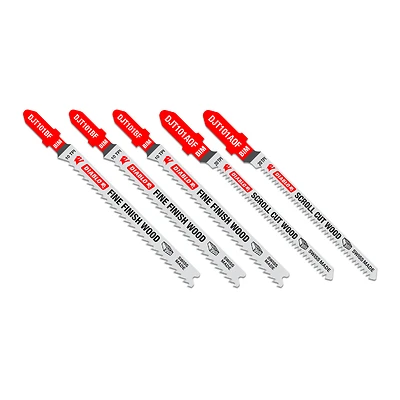 T-Shank Jigsaw Blade Set, Bi-Metal, For Laminate, 5-Pc.