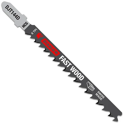 T-Shank Jigsaw Blade, High Carbon Steel, 6 TPI, Reversed Tooth, 4-In., 5-Pk.