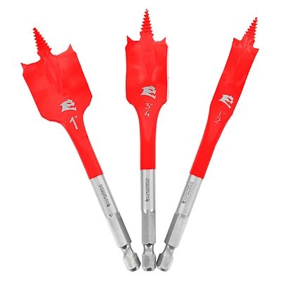 3-Pc. SPEEDemon Spade Drill Bit Set, 4-In.