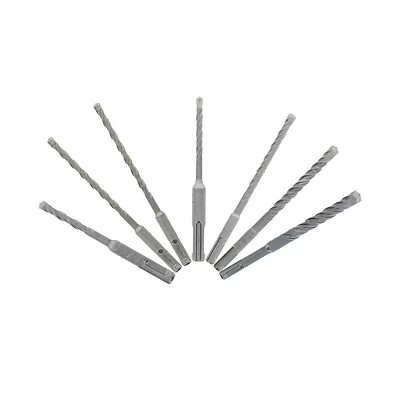 7-Pc. Rebar Demon SDS Plus 4-Cutter Hammer Drill Bit Set, Full Carbide Heads