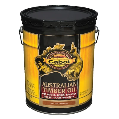 Cabot 140.0003460.008 Australian Timber Oil, Jarrah Brown, 5 Gal.