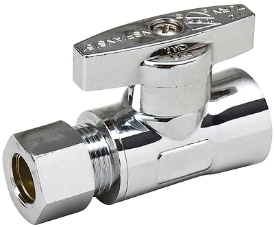 3/8 In. Fip X 3/8 In. Compression Brass Quarter Turn Straight Valve