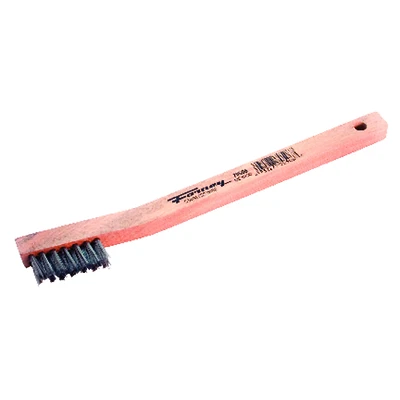 Forney 70506 Stainless Steel Scratch Brush, 7.75-In. Wood Handle
