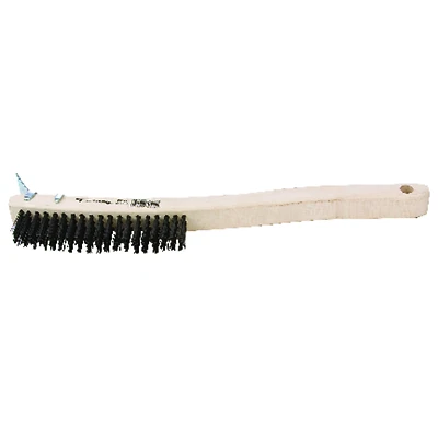 Forney 70511 Wire Scratch Brush with Scraper, Carbon Steel, 13-11/16-In.