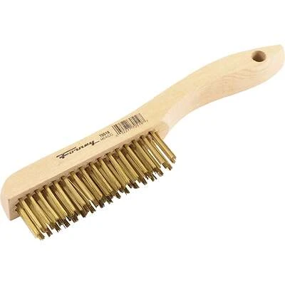 Forney 70519 Wire Scratch Brush, Brass Bristles, 10-1/4 In.