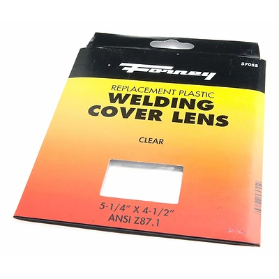 Forney 57055 Clear Plastic Welding Lens, 4-1/2 x 5-1/4 In.