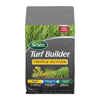 Scotts Turf Builder 26005 Triple Action Fertilizer, Weed Killer & Preventer, 4,000 Sq. Ft.