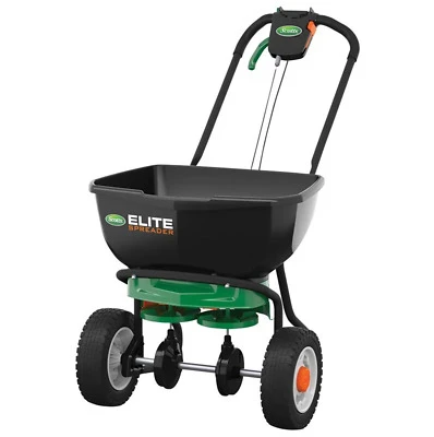 Scotts 75902 Elite Spreader, 30 Lb Capacity, 6 Ft Spread