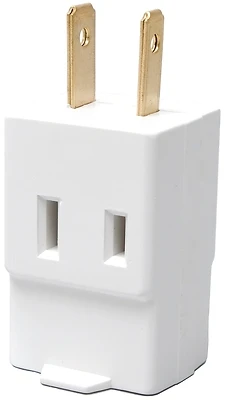 Eaton BP4400W Cube Tap Outlet Adapter, 3-Outlet, 2-Wire, White