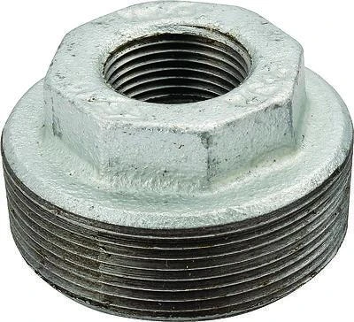 Galvanized Hex Bushing 1" X 3/4" Malleable Iron Pipe Fitting Model 35-1x3/4g