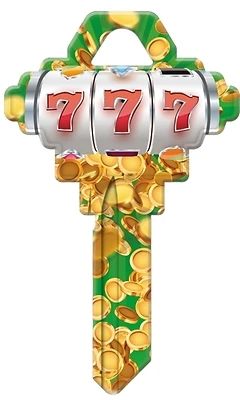 Hy-Ko 15005SC1-LUCK Lucky Dice Key Blank, Schlage SC1, Colored Pattern
