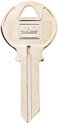 Hy-Ko 11010CL1 Key Blank, Brass, Nickel Plated, For Clinton Locks