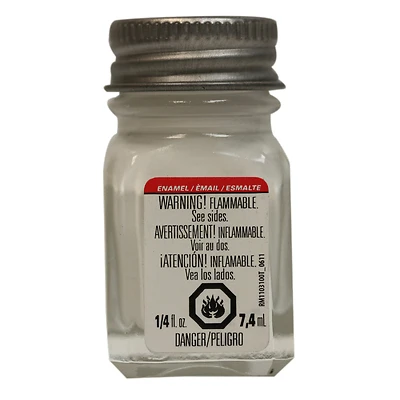 Gloss White Enamel Paint 0.25 Ounce For Models And Crafts