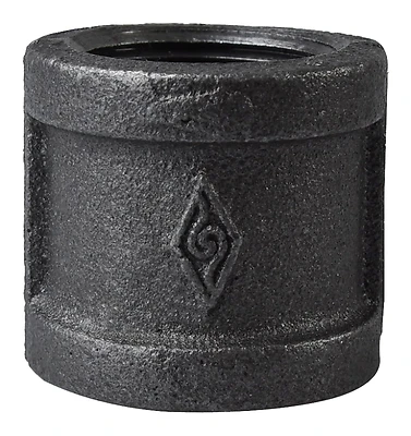Prosource 1 In. Black Malleable Coupling, FIP, Schedule 40