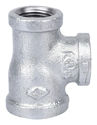 Prosource PPG130R-20X15X15 Galvanized Reducing Tee, 3/4 x 1/2 x 1/2 In