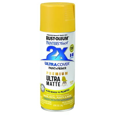 Rust-Oleum 331186 Painter's Touch Ultra Cover Matte Spray Paint, Golden Leaf, 12 Oz