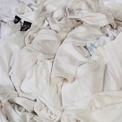R701-25 Reclaimed White Knit Cleaning Cloths, 15 In X 15 In, 25 Lbs