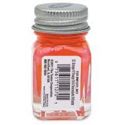 Gloss Orange Enamel Paint 1/4 Ounce Model 1127tt For Hobby And Craft Projects