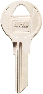 Hy-Ko 11010AP4 Key Blank, Brass, Nickel Plated, 1.9 In