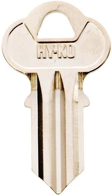 Hy-Ko 11010CG6 Key Blank, Brass, Nickel Plated, Pack of 10