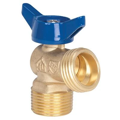 Homewerks VBDQTRG4 Brass Boiler Drain Valve, 3/4 In. Mip X Mht