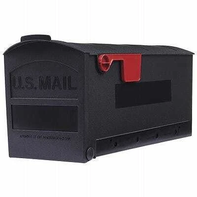 Mb505b Standard Rural Mailbox - Black Polypropylene Construction