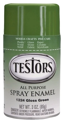 Testors 1224T Gloss Green Spray Enamel Paint, 3 oz