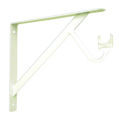 Knape & Vogt RP-0495-WT White Heavy-Duty Shelf & Rod Bracket, 11-1/4 x 8 x 1 In.