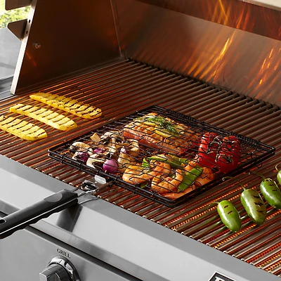 Mr. BAR-B-Q 06620Y Flexible Grilling Basket, Steel, Black
