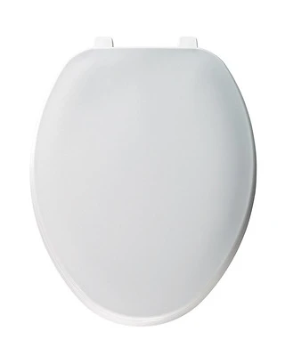 Bemis 170-000 Elongated Toilet Seat, Plastic, White, Closed Front