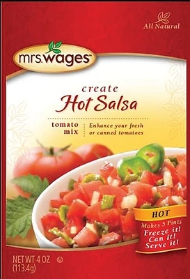 Mrs. Wages W573-J7425 Hot Salsa Mix, 4 Oz