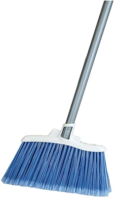Quickie 7504 Home Pro Angle Broom, 12 In Sweep, Steel Handle