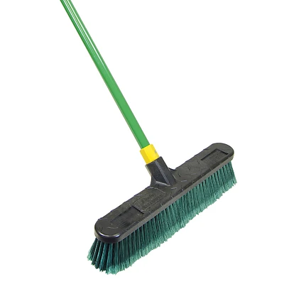 Quickie 528ZQK Bulldozer Push Broom, 18 In., Steel Handle