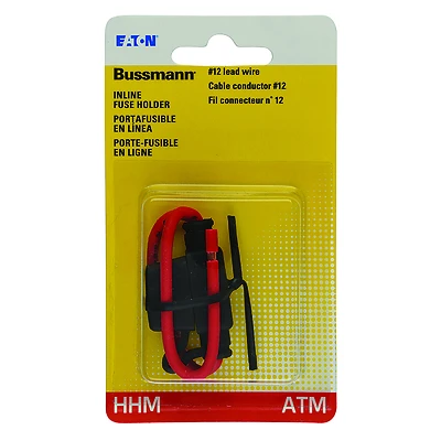 Bussmann BP/HHM-RP Fuse Holder with Cover, In-Line Fuse, 32 VDC, 24 A