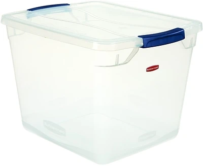 Rubbermaid RMCC300014 Cleverstore Clear Tote, 30 Qt., 16.7 x 13.3 x 11.3 in.