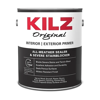 Interior & Exterior Oil Primer, Sealer & Stain Blocker, 1-Gallon