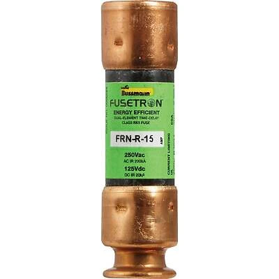 Fusetron Dual-Element Time-Delay Fuse, 15-Amp