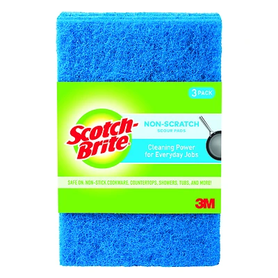 Scotch-Brite 623-CC Non-Scratch Scour Pads, 6 x 3 In., 3-Pack