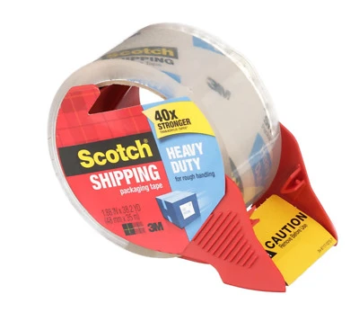 Heavy Duty Shipping Packaging Tape, 1.88 In. x 38 Yds.
