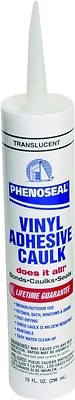 Dap 00006 Phenoseal Vinyl Adhesive Caulk, Clear, 10-Oz.