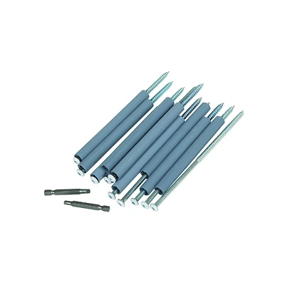 Amerimax 33047PKHP Gutter Screw with Ferrule, 7 in L, He, Slotted Drive, Steel, White, Galvanized