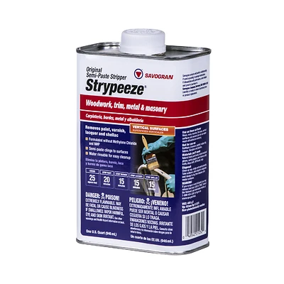 Savogran Strypeeze 01232 Semi-Paste Paint Stripper, 1-Qt.