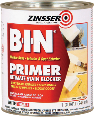 Zinsser B-I-N 904 Shellac-Base Primer, White, 1 Qt.