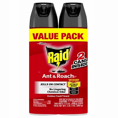 Outdoor Ant & Roach Killer, Fresh Scent, 17.5-oz. Twin Pack