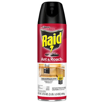 Raid 11717 Ant & Roach Killer, 17.5 oz. Aerosol Spray