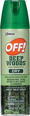 Off! Deep Woods 71764 Dry Insect Repellent Spray, 25% Deet, 4 Oz