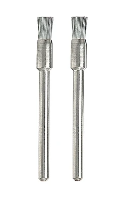 Dremel 443-02 Brush, 1/8 in Dia, 1/8 in Arbor/Shank, Straight Bristle, Carbon Steel Bristle